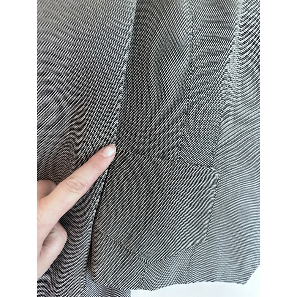 [FLAW] Armani Collezioni Womens Grey Blazer Size 44 / MEDIUM Structured Jacket - Picture 5 of 16